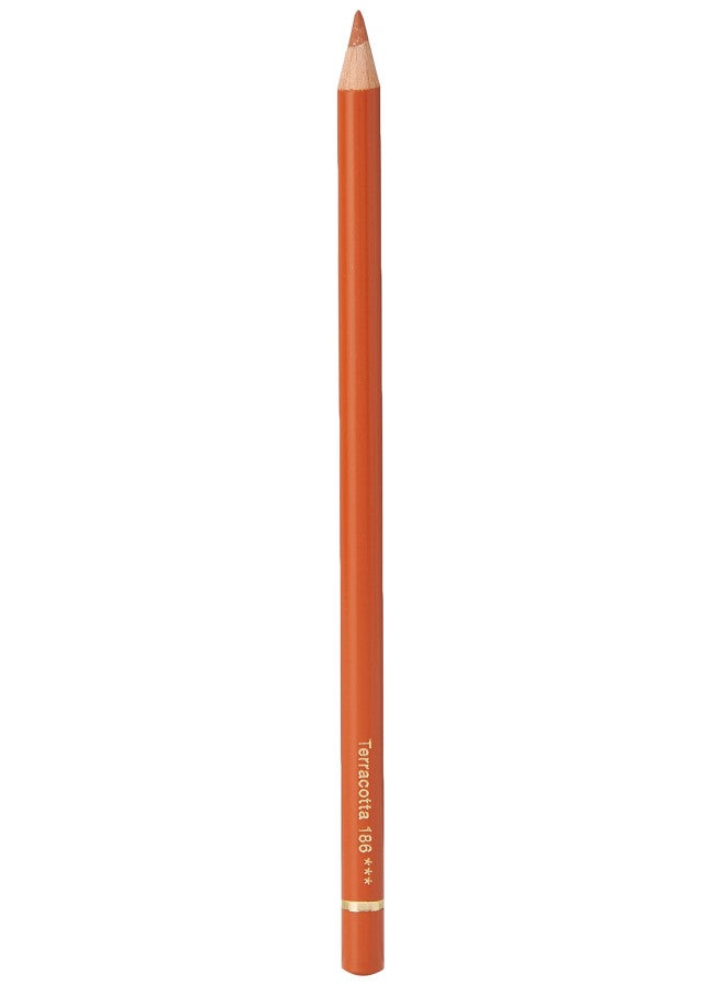 FABER-CASTELL Faber-Castell Polychromos Artists' Single Pencil - Colour 186 Terracotta - Image 3