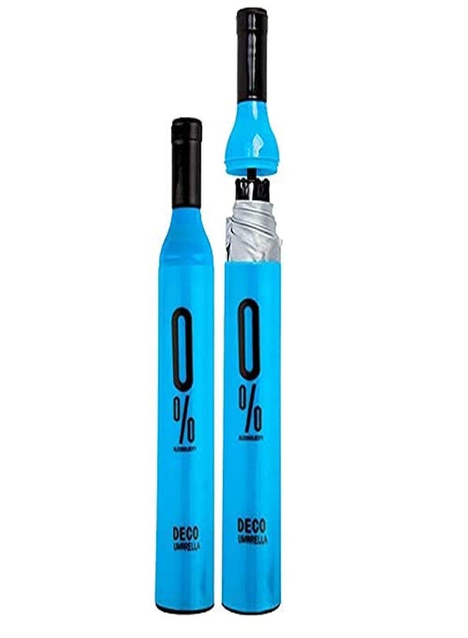 istore Portable Mini Umbrella for Women And Man Stylish Compact Windproof Umbrella Manual lift Folding Portable with Bottle Cover for UV Protection & Rain (Multi Color) - Image 2