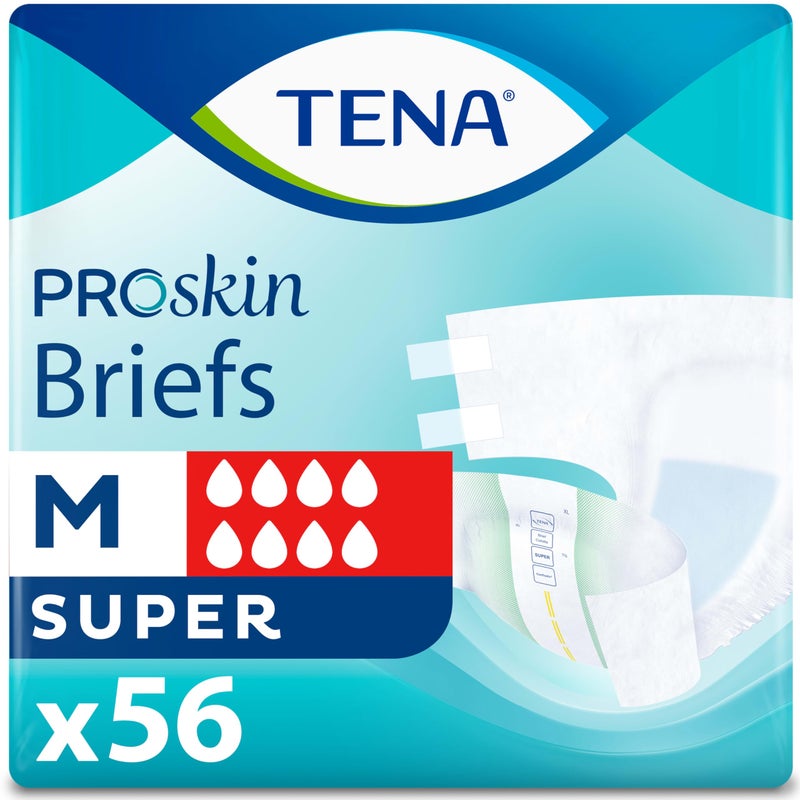Tena Tena Incontinence Adult Diapers Maximum Absorbency Disposable Briefs ProSkin Medium 56 ct