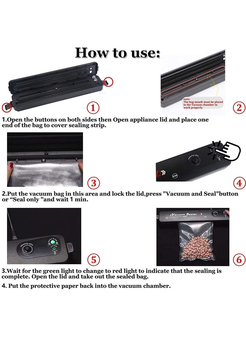 MOYESTA Vacuum Sealer Machine Automatic Fresh FoodSealer Vacuum Packing Machine For Fruits Meat Preservation With Dry Moist Sealing Modes With LED