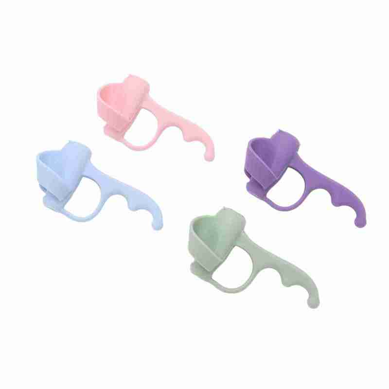 Five Finger Pen Holder: Silicone Writing Grip Tool - Left Right Hand Use Correct Grip Posture, Improve Writing Posture for Preschoolers, Students, Office Use - Image 4