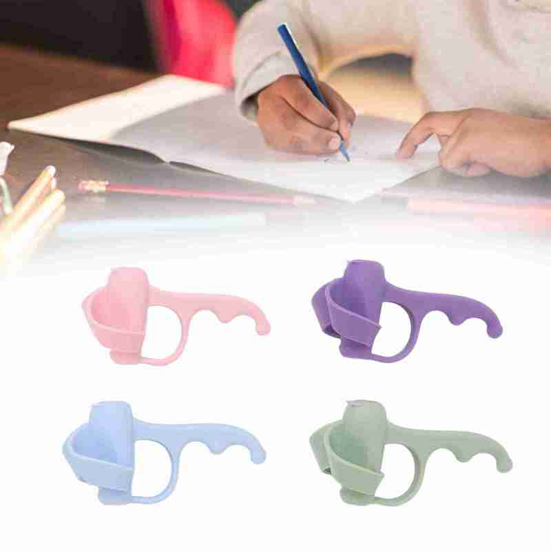 Five Finger Pen Holder: Silicone Writing Grip Tool - Left Right Hand Use Correct Grip Posture, Improve Writing Posture for Preschoolers, Students, Office Use - Image 2
