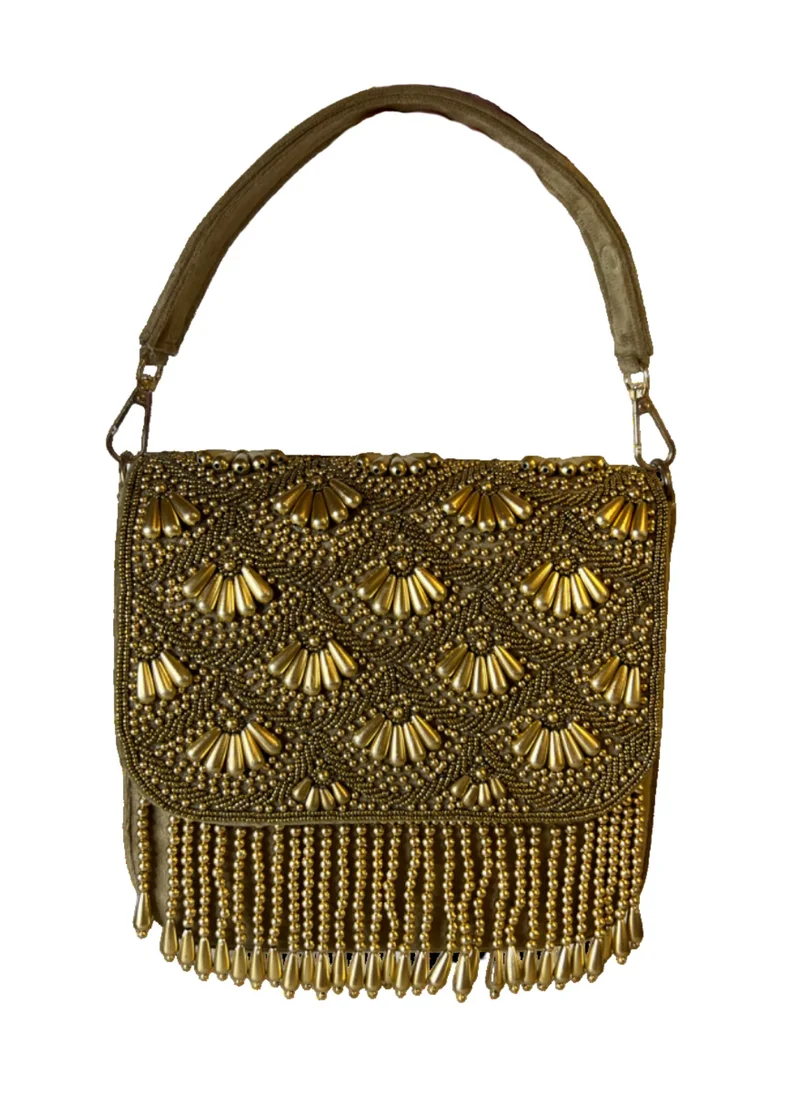 براثن هارشا الرائعة Floral Pearl Flap Bag