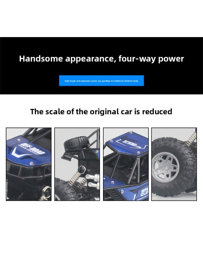 Children's Remote Control Off-road Vehicle Climbing Car Alloy Bigfoot Boy Toy Car Model Four-way Wireless Charging-Color:Red Climbing Car (handlebar Remote Control)  - Image 3