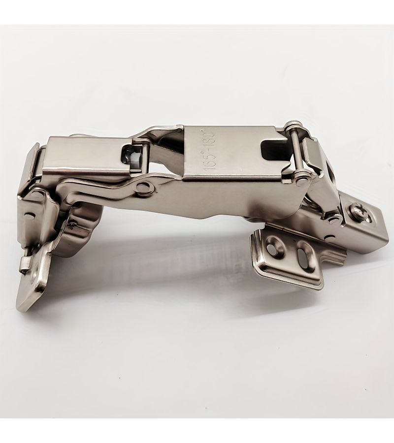 Modern Hydraulic Soft Close Door Hinge Half Cover 2 Piece Set No Drill Installation Polished Stainless 165 180 Degree Angle Cabinet Kitchen Door - Image 4