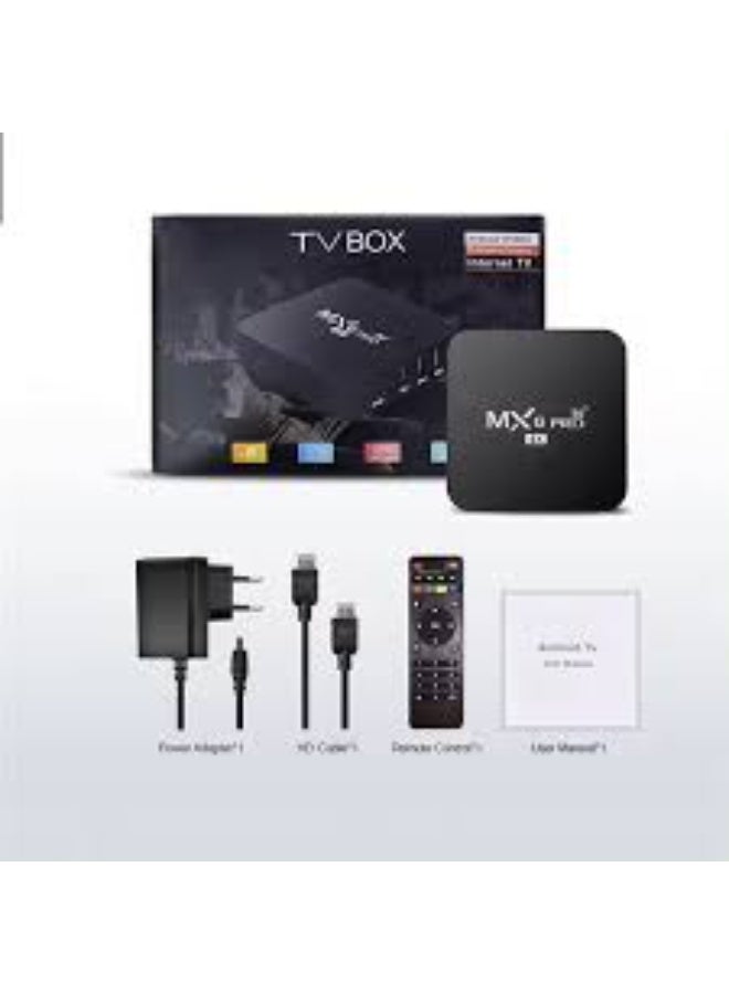 MXQ Pro 5G Android TV Box 4K Ultra HD Media Player | Quad-Core Processor with 5G WiFi for Faster Streaming | Android OS with Google Play Support | HDMI & USB Ports for TV, Projectors, and External Devices | Turn Any TV into a Smart Entertainment Hub for Movies, Games, IPTV & YouTube