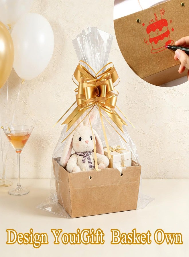 Orchidleaf 24 Pcs Basket for Gifts Empty, 6.5 x 9.8 Inch Kraft Empty Gifts Baskets with Handle, DIY Bulk Empty Gift Basket for Christmas, Party, Valentine's Day, Weddings, Thanksgiving, Graduation (24 - Image 3