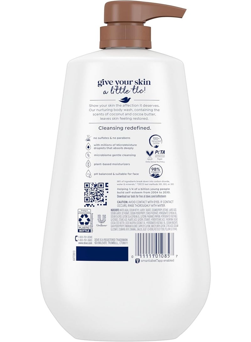 Dove Purely Pampering Dove Body Wash Coconut with Cocoa Butter 30.6 fl oz - Image 2