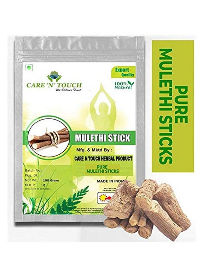CARE 'N' TOUCH Herbal Products Mulethi Sticks Licorice Roots Glycyrrhiza Glabra Yashtimadhu, 200 G - Image 1