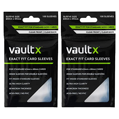 Vault X أكمام بطاقات التداول Vault X Exact Fit عالية الوضوح 200 حزمة - Image 1