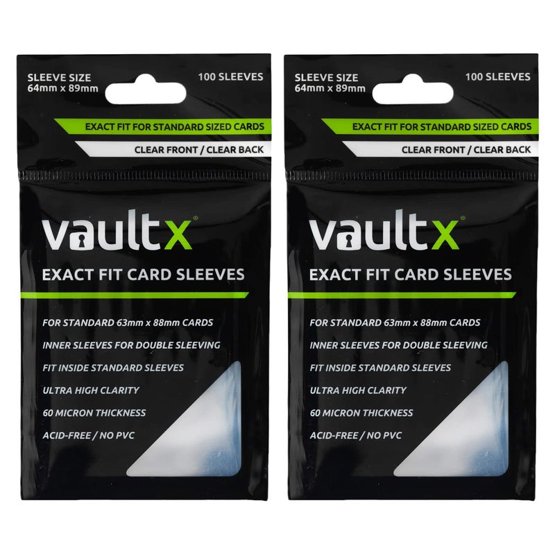 Vault X أكمام بطاقات التداول Vault X Exact Fit عالية الوضوح 200 حزمة - Image 2