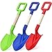 Anzmtosn 16 Kids Beach Spades Sand Shovels Toys Gardening Tools Kit Sandbox Sturdy Scoop Durable Wood Handle ABS Plastic Spade for Garden Sand Snow Backyard Summer Kids Adults 3 Pack BlueGreenRed - Image 4