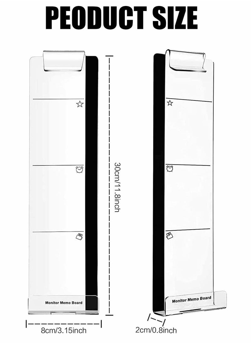 Excefore - Monitor Memo Board, 2 Pcs Acrylic Message Memo Boards - Image 1