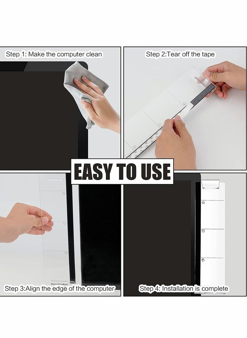 Excefore - Monitor Memo Board, 2 Pcs Acrylic Message Memo Boards - Image 1