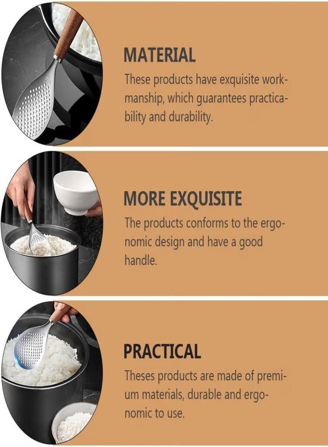 Megika 1Pcs, Non-Stick Rice Paddle Spoon for Sushi & Sticky Rice | Premium Kitchen Utensil with Ergonomic Grip | Durable, Easy-to-Clean Tableware Accessory | Perfect for Restaurants & Home Cooking. - Image 4