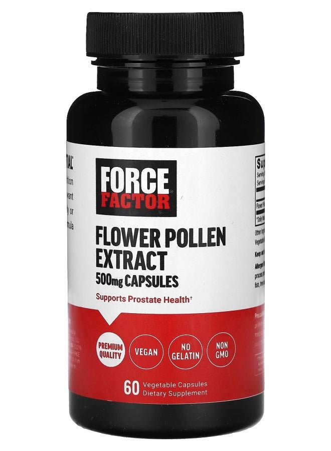 Force Factor Flower Pollen Extract 500 mg 60 Vegetable Capsules