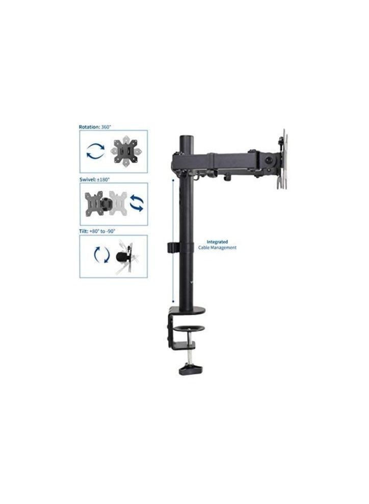 Dual LCD LED Monitor Desk Mount Stand with C-clamp and Bolt-Through Grommet Options | Heavy Duty Fully Adjustable Arms Hold Two (2) Screens up to 27" - Image 2