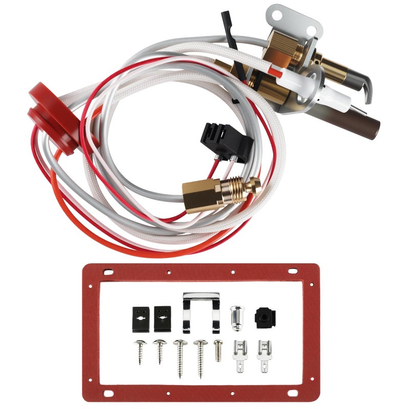 Hoeine Pilot Assembly for Water Heater Parts Compatible with Rheem Ruud Richmond SP21058 SP20824 SP20754 SP20800 | NG/LP Universal Burner Ignition Replacement Kit with Thermopile & Sparker - Image 1