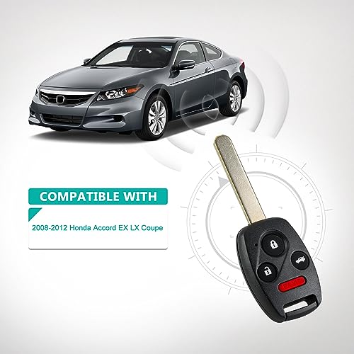 AUTO KEY MAX Fits 2008 2009 2010 2011 2012 Honda Accord Coupe 2 Doors Keyless Remote Car Key Fob 4 BUTTON FCC ID: MLBHLIK-1T,by AUTOKEYMAX (SINGLE) - Image 3