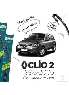 Hc Cargo Renault Clio 2 Banana Wiper Set (1998-2005) Bosch Cargo  - Image 1
