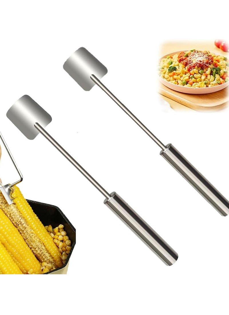 Oasisgalore 2 Pack Upgraded Corn Peeler for Cob, Easy-Clean Corn Stripper, Sweet Corn Cutter, Gift for Women.  - Image 1
