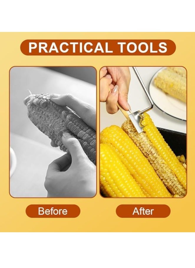 Oasisgalore 2 Pack Upgraded Corn Peeler for Cob, Easy-Clean Corn Stripper, Sweet Corn Cutter, Gift for Women.  - Image 3