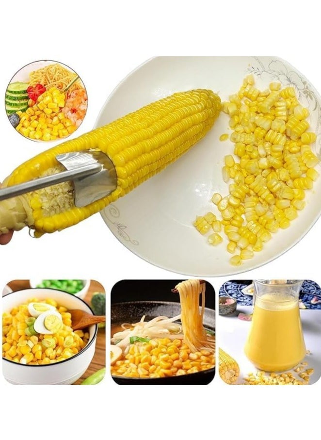 Oasisgalore 2 Pack Upgraded Corn Peeler for Cob, Easy-Clean Corn Stripper, Sweet Corn Cutter, Gift for Women.  - Image 4
