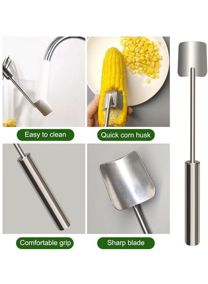 2 Pack Upgraded Corn Peeler for Cob, Easy-Clean Corn Stripper, Sweet Corn Cutter, Gift for Women.