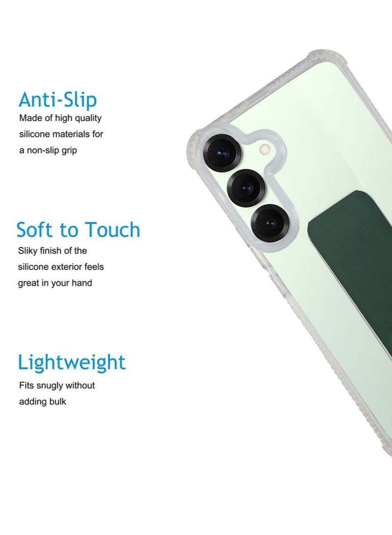 Waldic حافظة سامسونج جالاكسي S25 | مصممة لسامسونج جالاكسي S25 | حافة هوائية رقيقة من TPU لامتصاص الصدمات، غلاف مطاطي ناعم من السيليكون يناسب سامسونج جالاكسي S25 | أخضر - Image 2