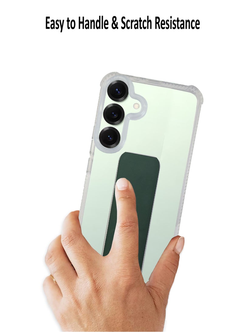 Waldic حافظة سامسونج جالاكسي S25 | مصممة لسامسونج جالاكسي S25 | حافة هوائية رقيقة من TPU لامتصاص الصدمات، غلاف مطاطي ناعم من السيليكون يناسب سامسونج جالاكسي S25 | أخضر - Image 3