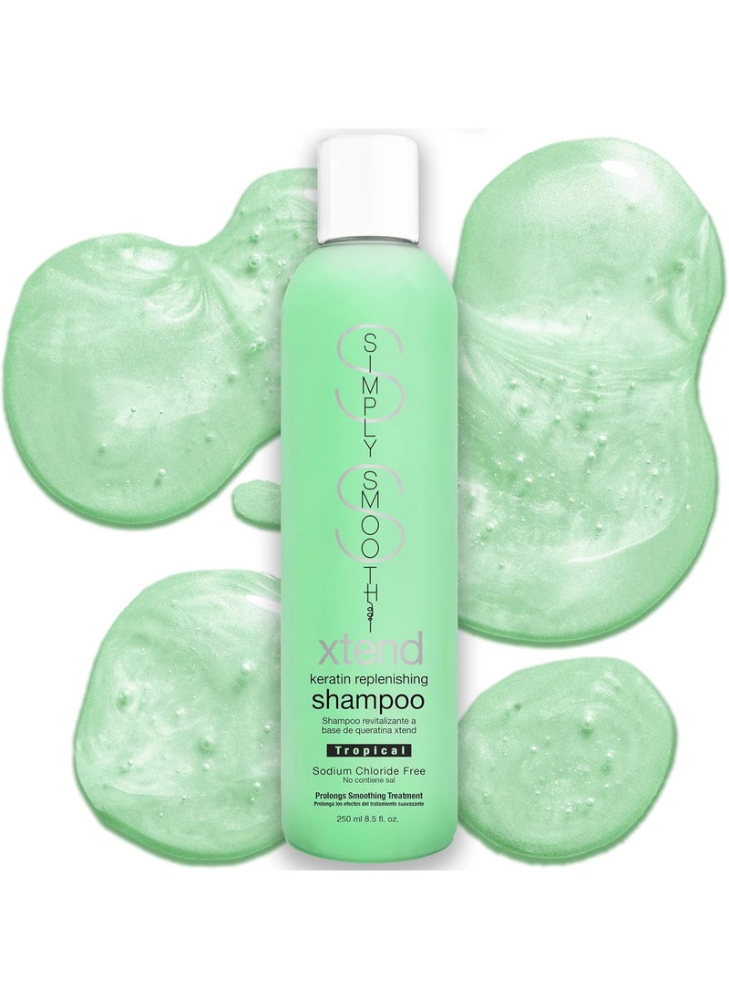 SIMPLY SMOOTH SIMPLY SMOOTH Xtend Keratin Replenishing Tropical Shampoo Keratin & Collagen Infused Daily Shampoo 8.5 Oz. 