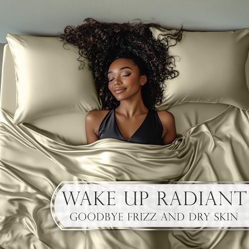 DECOLURE Satin Bed Sheets - 3 Piece Luxury Silky Twin Size Bedding Set - Softer Than Silk, Wrinkle-Free with 15” Deep Pocket Fitted Sheet, Perfect for Hair & Skin, Gifts for Women (Champagne) - Image 4