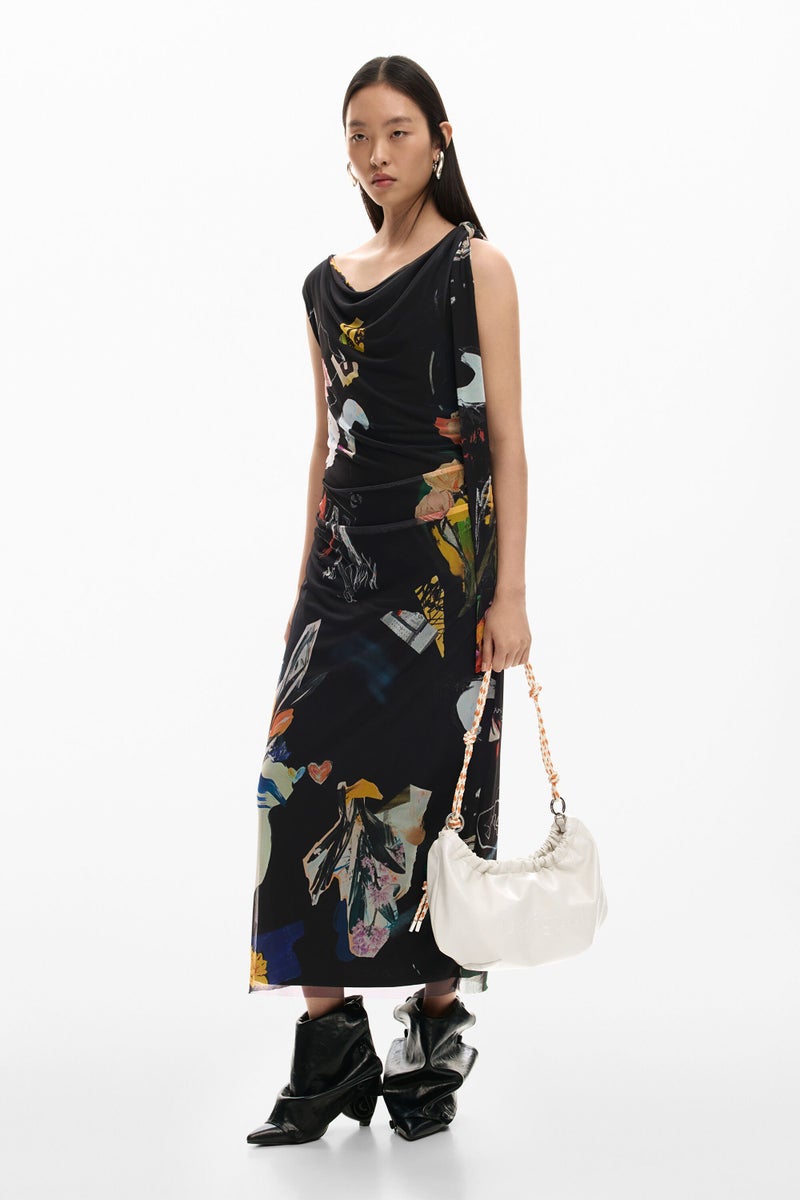 DESIGUAL Oval shoulder bag made of faux leather-effect fabric - Image 2
