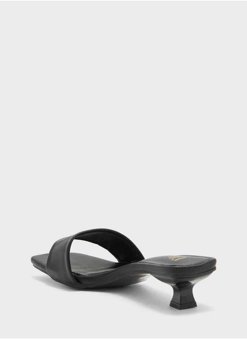 ELLA - One Strap Low Heel Sandal - Image 1