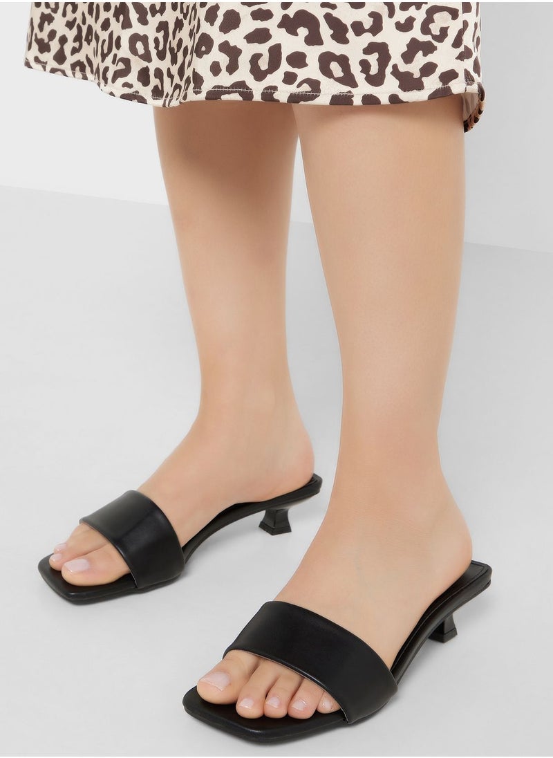 ELLA - One Strap Low Heel Sandal - Image 1
