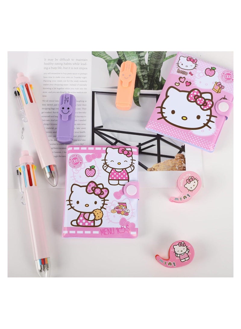 Back to School Supplies for Teen Girls, Pink Cat Stationery Set, Kawaii Stationary Set Back to School Gifts for Students First Day of School Birthday (Color and Patterns Random) - Image 2