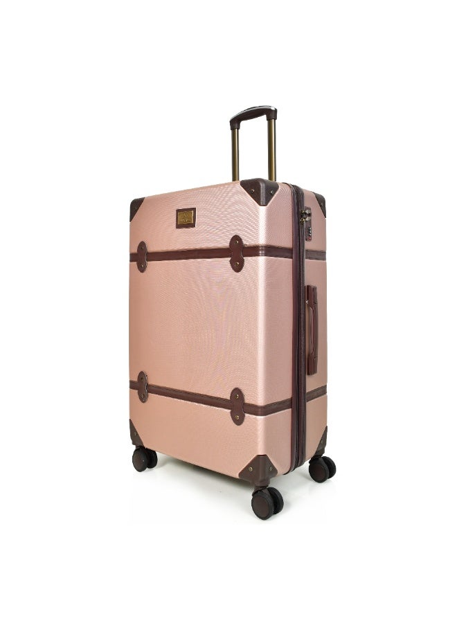 مورانو حقائب سفر كلاسيكية مورانو 4 قطع بعجلات دوارة وقفل أمان مقاسات : 28''-24''-20''-14 أنش لون (روز قولد) - Image 4