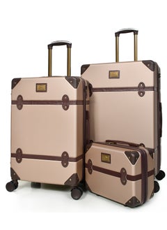 MORANO Classic Morano Travel Bags 4-Pieces with Rotating Wheels and a Safety Lock Sizes : 28''-24''-20''-14 Inch Color (Bronze)  - Image 2