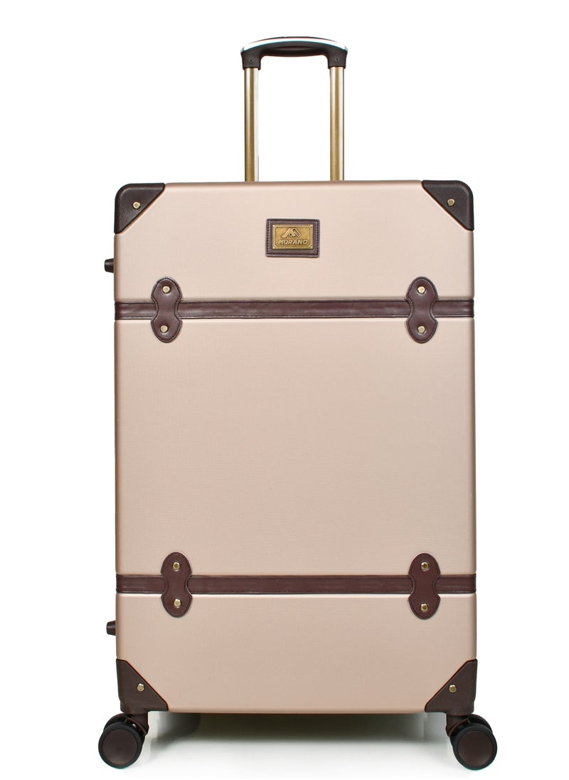 MORANO Classic Morano Travel Bags 4-Pieces with Rotating Wheels and a Safety Lock Sizes : 28''-24''-20''-14 Inch Color (Bronze)  - Image 4
