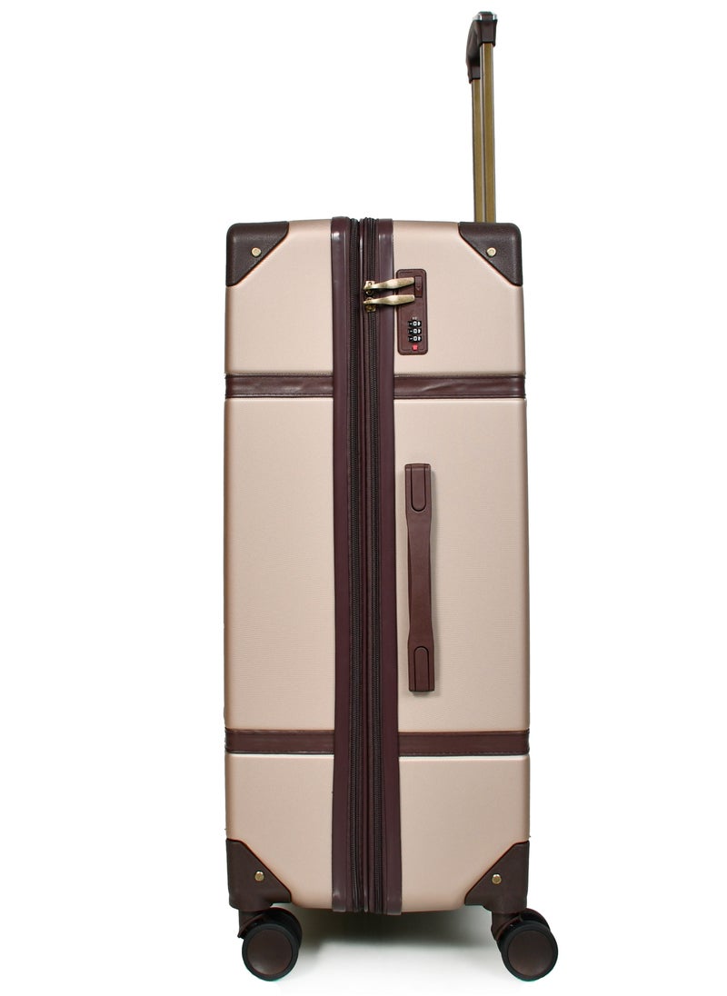 MORANO Classic Morano Travel Bags 4-Pieces with Rotating Wheels and a Safety Lock Sizes : 28''-24''-20''-14 Inch Color (Bronze)  - Image 5