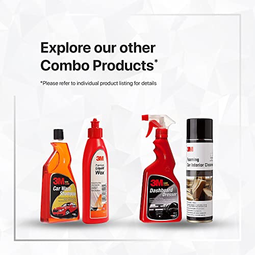 3M Combo of Car Shampoo (1 L) and Liquid Wax | Remove Dirt with High Foam Shampoo | Restore Gloss with car Liquid Wax - Image 2