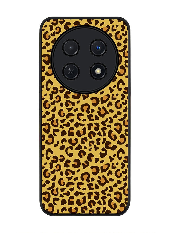 Stylizedd Rugged Black edge case for Huawei nova 12i 4G, Slim fit Soft Case Flexible Rubber Edges Anti Drop TPU Gel Thin Cover -  Leopard Skin Print - Image 1