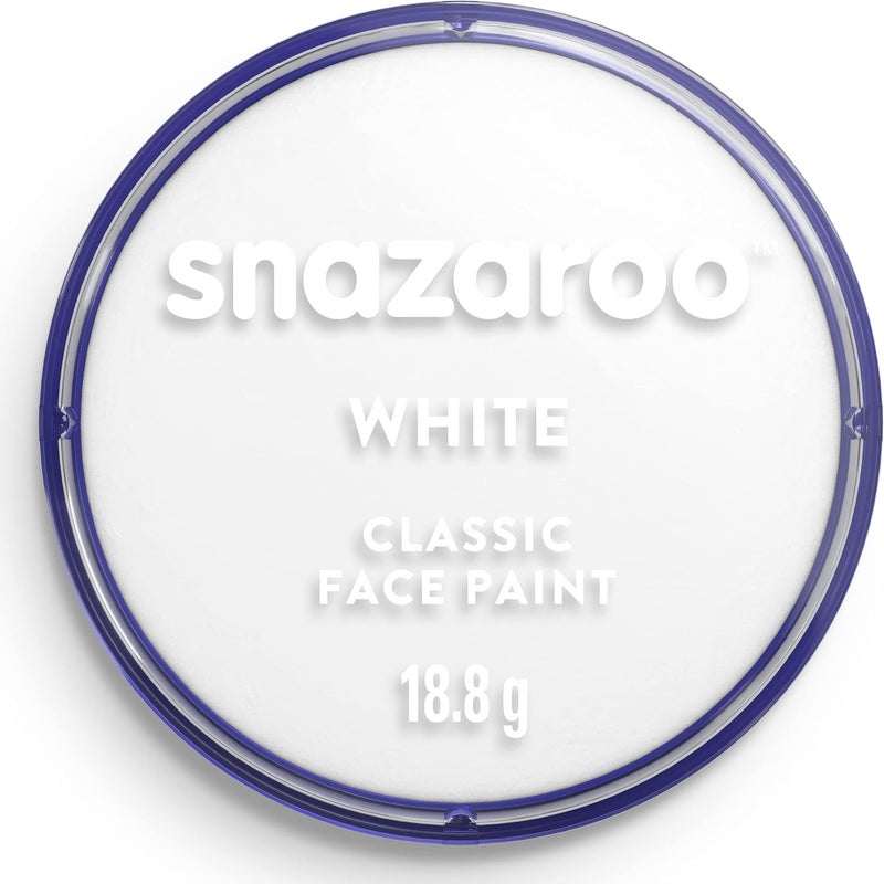 Snazaroo Classic Face Paint in White - 18.8g Cream for Kids and Adults - Image 1