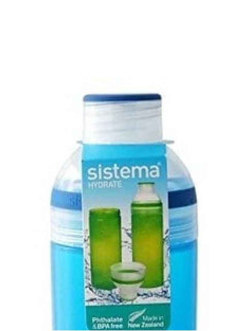 sistema - Sistema 700ML Trio Bottle, Portable with screw top Lid. Freezer, Dishwasher & Microwave safe without Lid and BPA Free. Sky Blue - Image 1