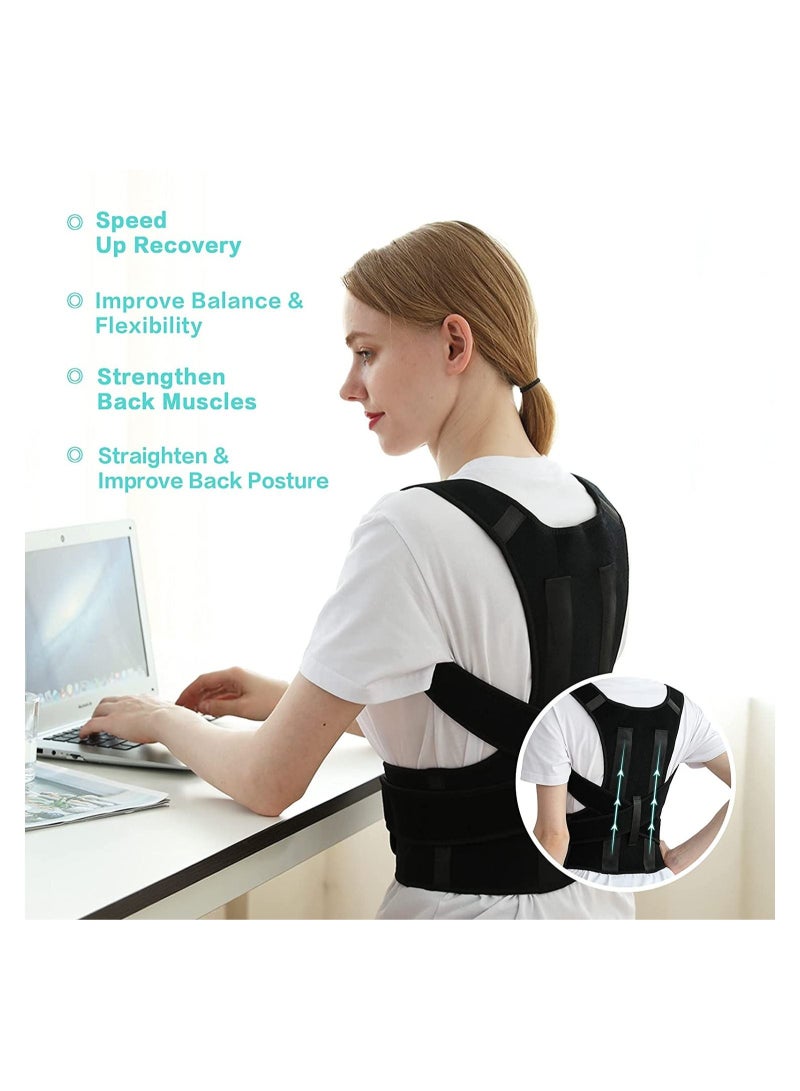 Captaintech Posture Corrector For Women And Men, Adjustable Breathable Back Straightener, Upper Back Brace Support And Providing Pain Relief From Neck, Back Shoulder Improve Temperament - L - Image 5
