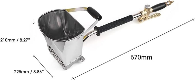 AQ AQSON مسدس رش مونة الأسمنت AQSON مع 4 فوهات - رشاش يدوي لطلاء الجدران وتطبيقات الخرسانة - Image 3