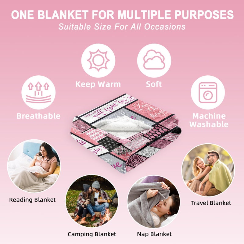 LSEOMIO Christian Gifts for Women Blanket 60"x50", Religious Inspirational Spiritual Gifts for Women, Faith Based Bible Birthday Gifts, Baptism Confirmation Gifts for Girls, Christian Wedding Graduation Gifts - Image 5