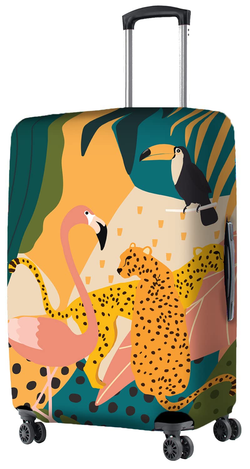 nasher miles Polyester 55 cm (20 Inch) Small Protective Luggage Cover - Leopord Design - Image 1