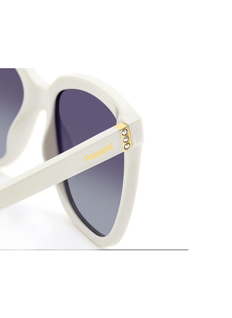 Polaroid Women's Polarized Square Sunglasses - Pld 4155/S/X White Millimeter - Lens Size: 55 Mm  - Image 5