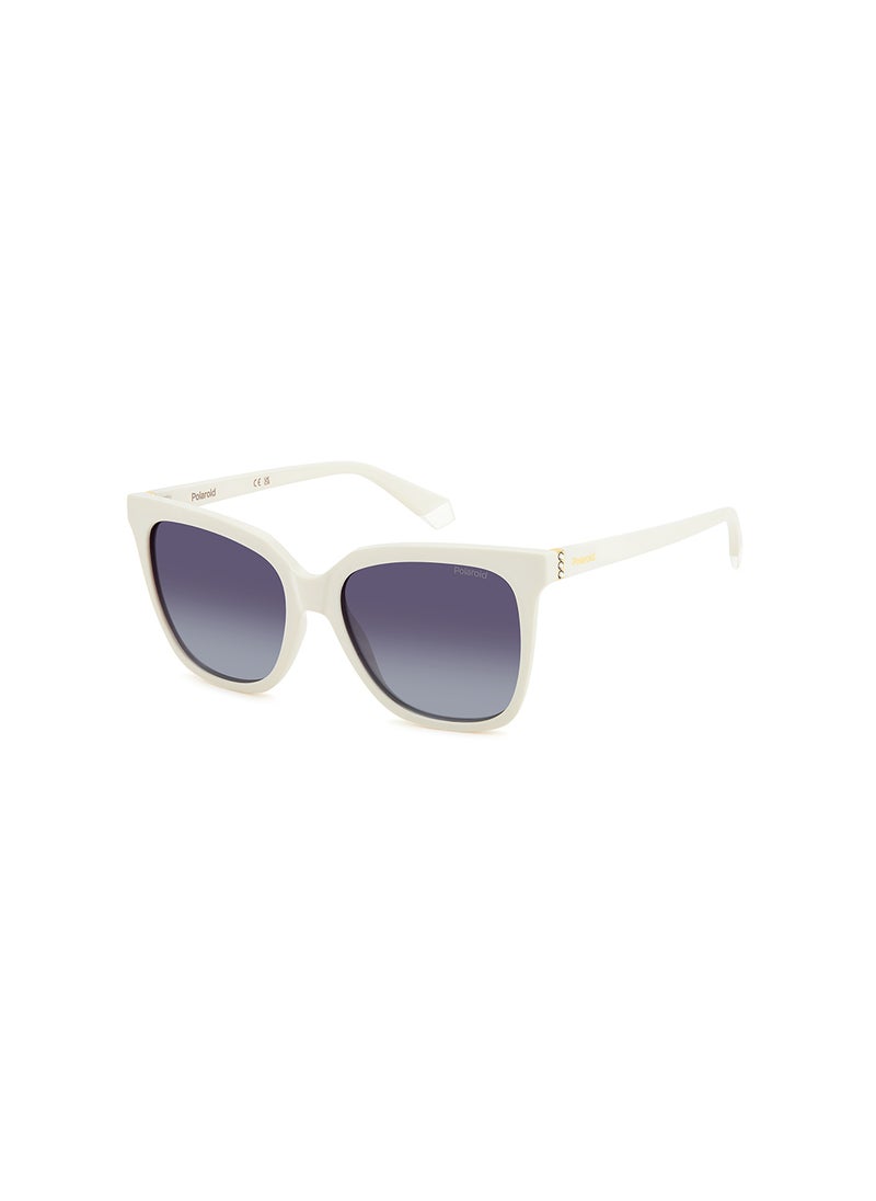 Polaroid Women's Polarized Square Sunglasses - Pld 4155/S/X White Millimeter - Lens Size: 55 Mm  - Image 1
